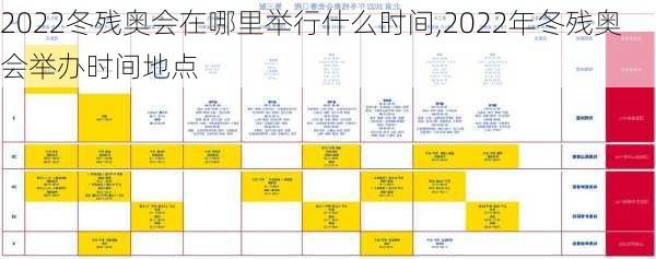 2022冬残奥会在哪里举行什么时间,2022年冬残奥会举办时间地点