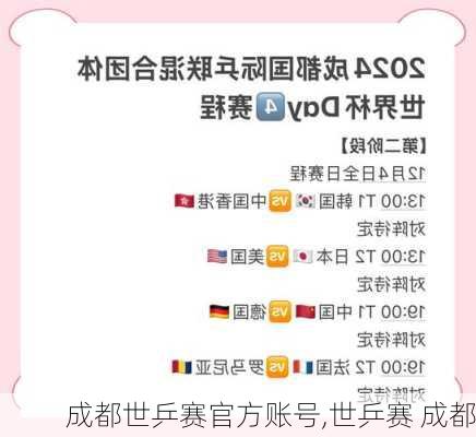 成都世乒赛官方账号,世乒赛 成都