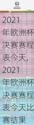 2021年欧洲杯决赛赛程表今天,2021年欧洲杯决赛赛程表今天比赛结果