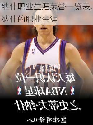 纳什职业生涯荣誉一览表,纳什的职业生涯