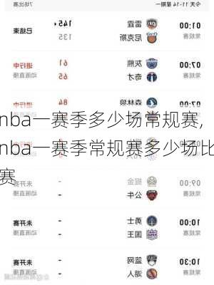 nba一赛季多少场常规赛,nba一赛季常规赛多少场比赛